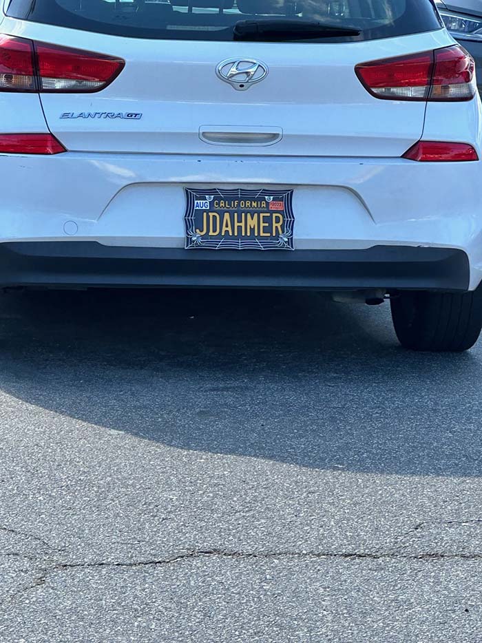 JDAHMER vanity license plate