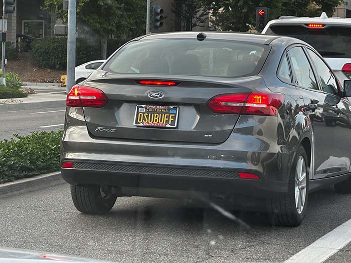 OSUBUFF vanity license plate meaning Oh So Buff