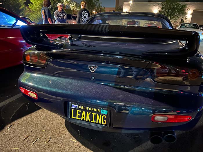 LEAKING vanity license plate meaning Leaking