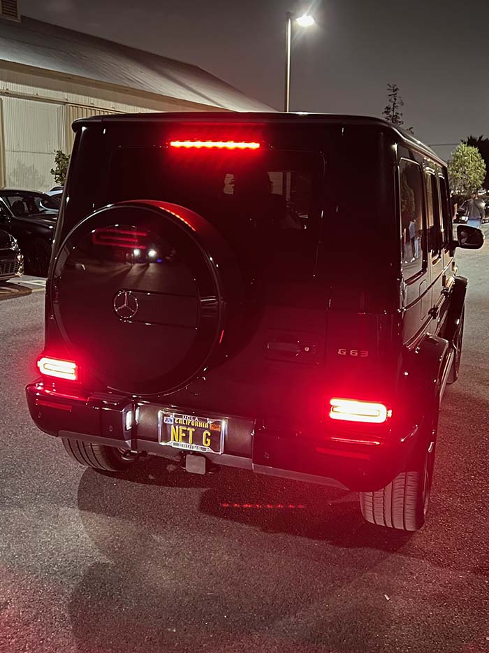 NFTG vanity license plate meaning Nifty (Mercedes Benz) G (wagon)
