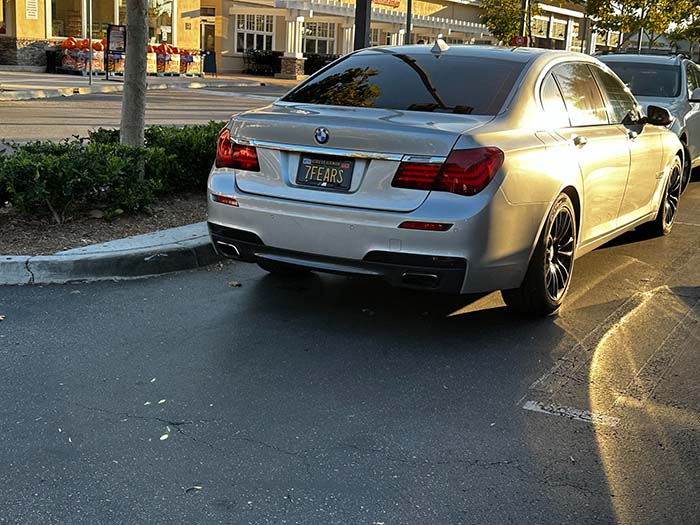 7FEARS vanity license plate meaning Seven Fears