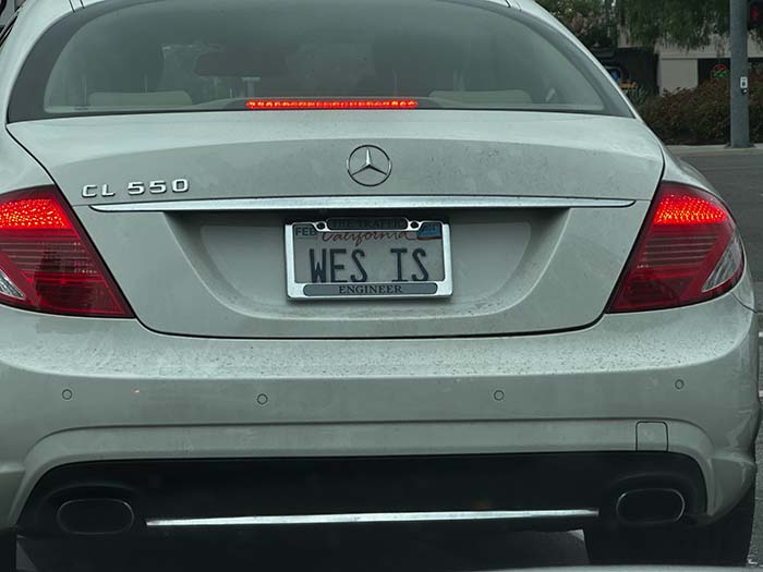 WESIS vanity license plate