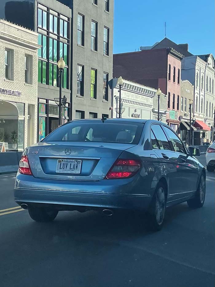 LUVLAW vanity license plate