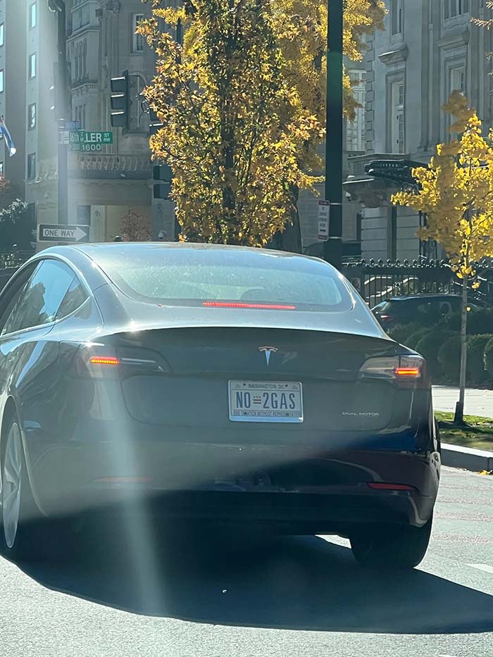NO2GAS vanity license plate