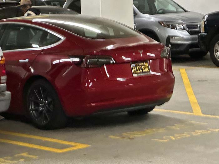ELECRDE vanity license plate