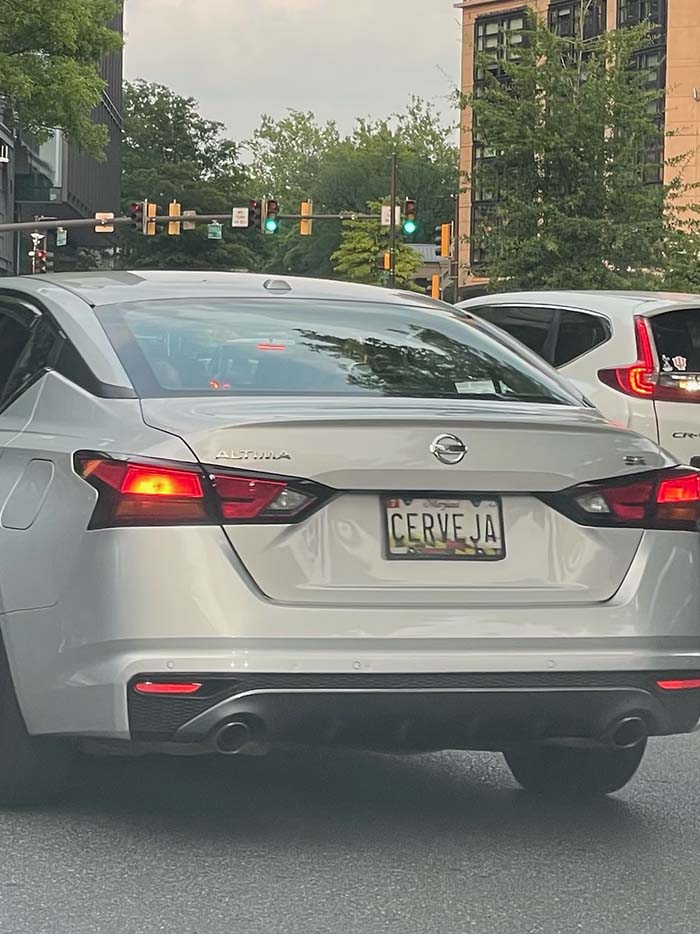 CERVEJA vanity license plate
