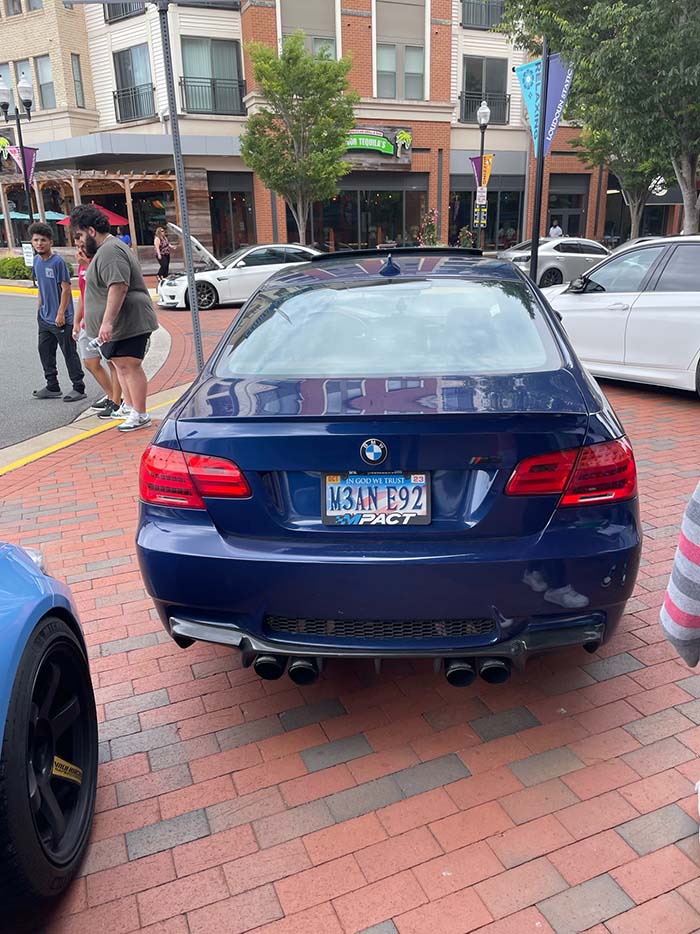 M3ANE92 vanity license plate