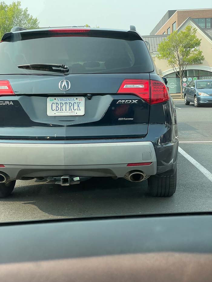 CBRTRCK vanity license plate meaning Cyber Truck