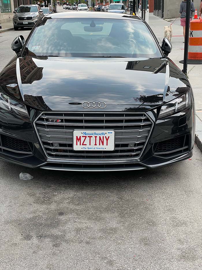 MZTINY vanity license plate meaning Miss Tiny