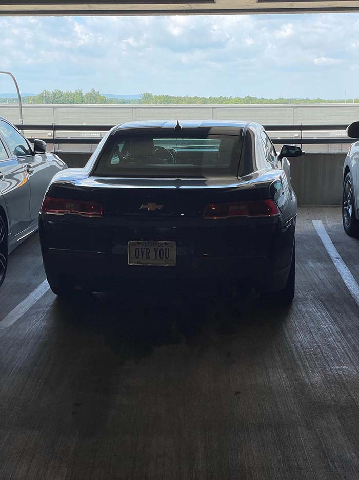 OVRYOU vanity license plate meaning (I'm) Over You