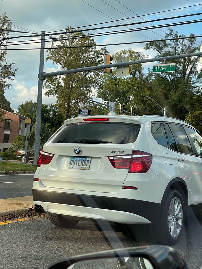 OUTLNDR vanity license plate