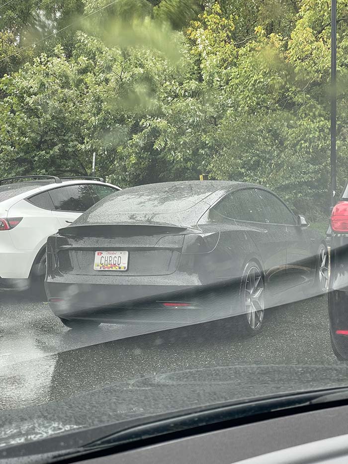 CHRGD vanity license plate
