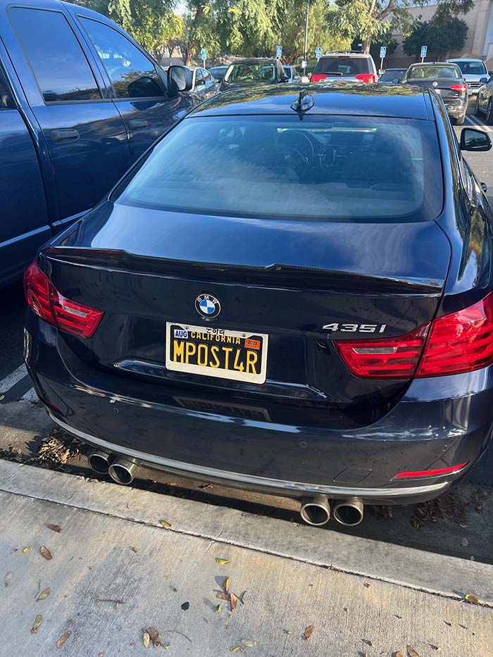 MPOST4R vanity license plate