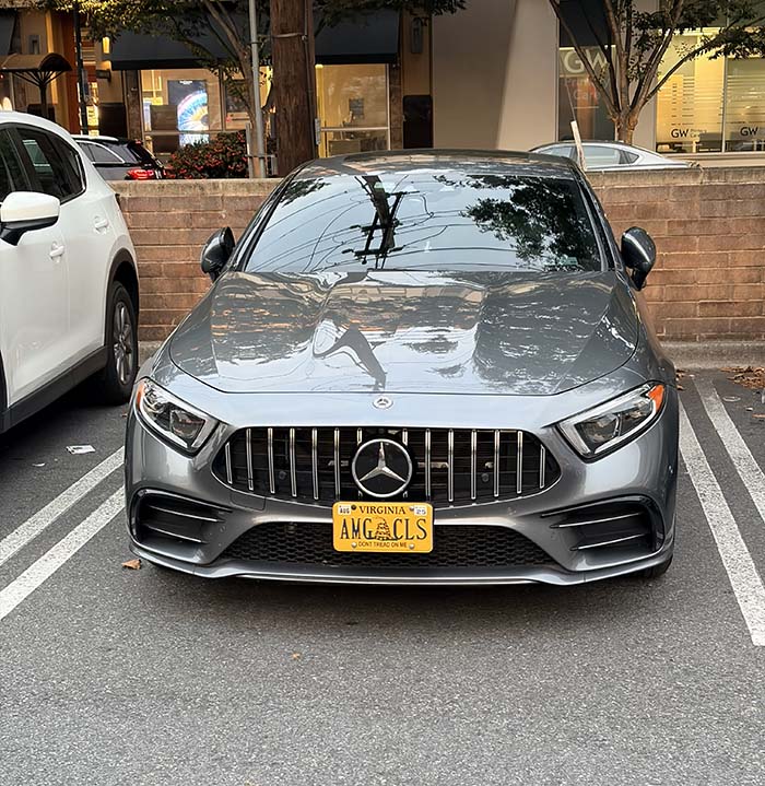AMGCLS vanity license plate meaning (Mercedes Benz) AMG CLS