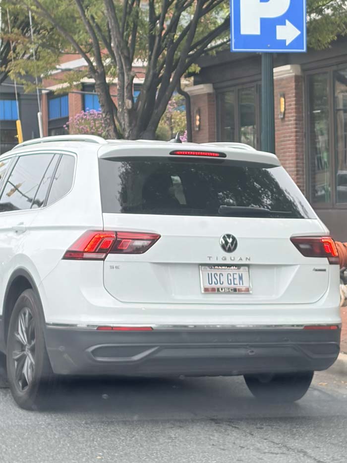 USCGEM vanity license plate meaning USC Gem