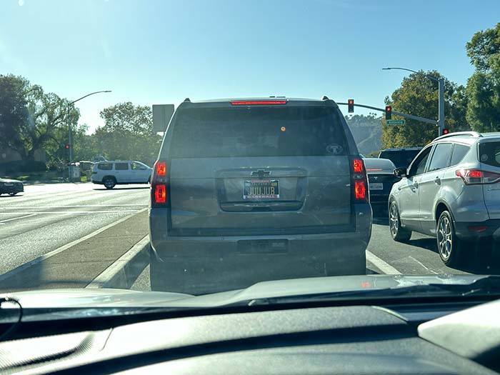 JUUJUB vanity license plate