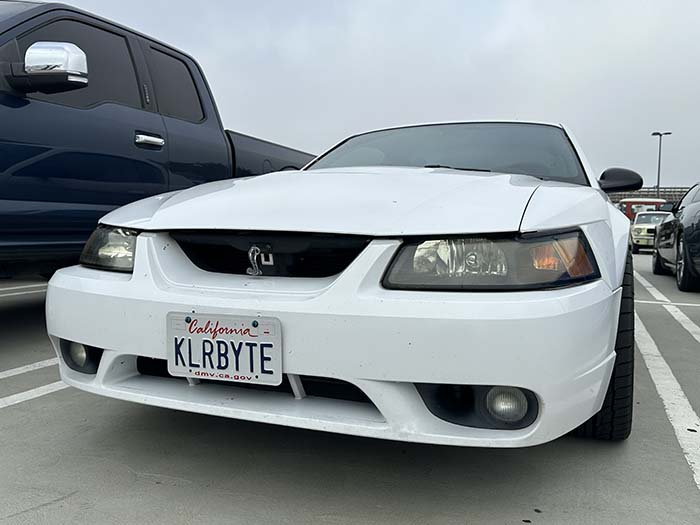 KLRBYTE vanity license plate