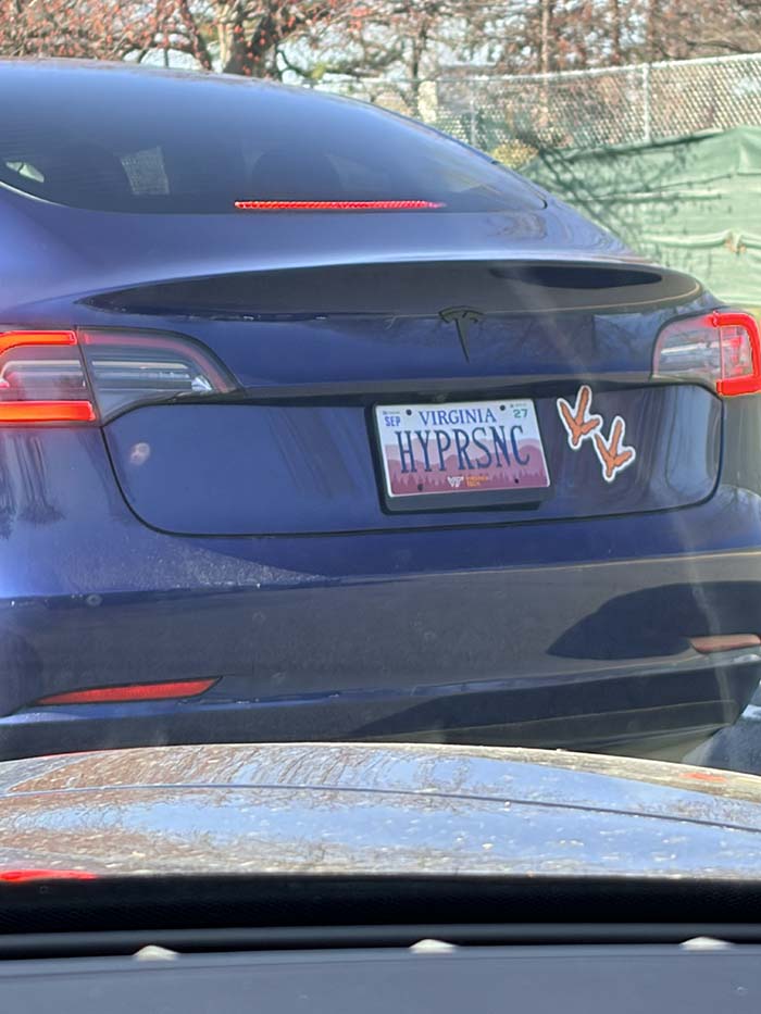 HYPRSNC vanity license plate meaning Hyper Sync