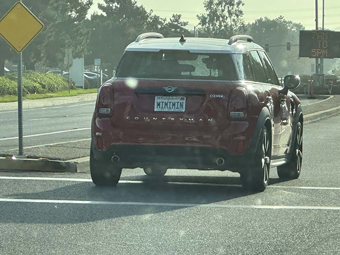 MINIMIN vanity license plate meaning MINI Minimum