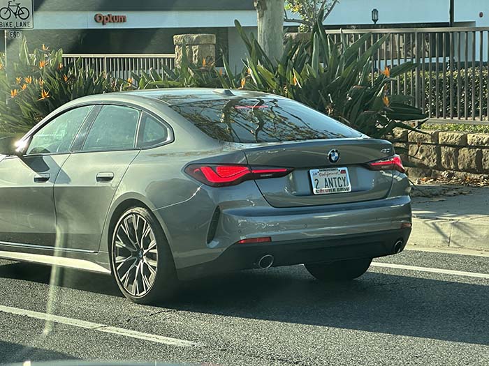 2ANTCY vanity license plate