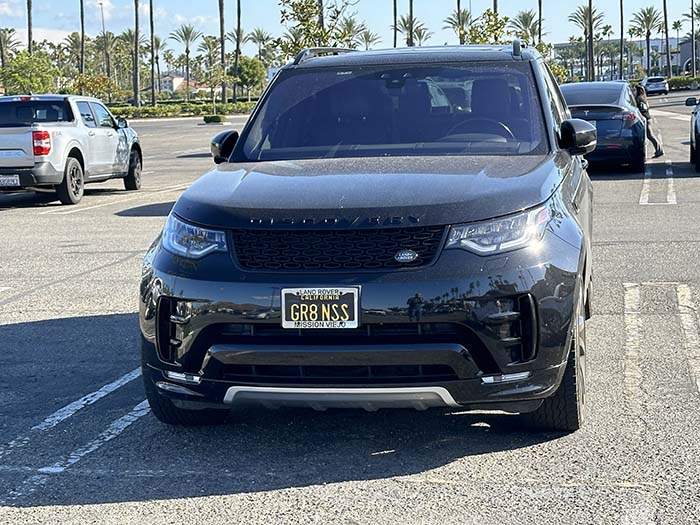 GR8NSS vanity license plate