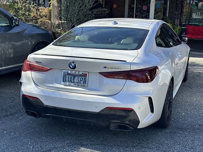 OJAISPA vanity license plate