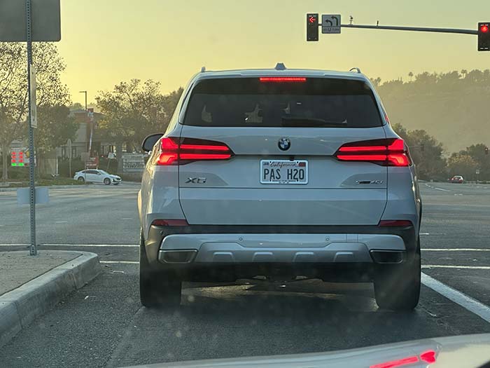 PASH2O vanity license plate