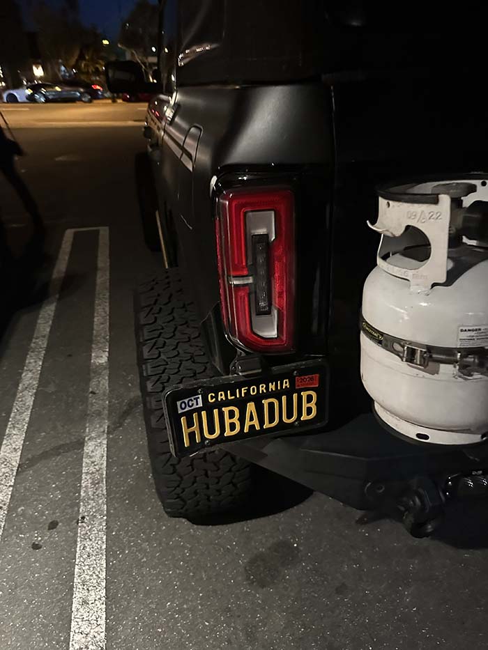 HUBADUB vanity license plate meaning Hub-a-dub