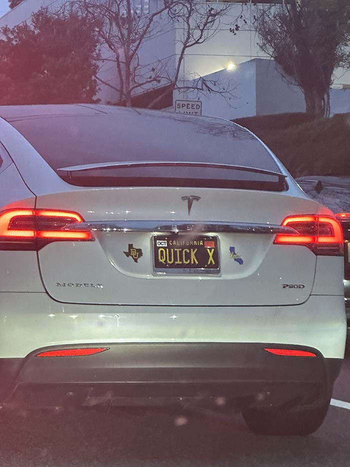 QUICKX vanity license plate