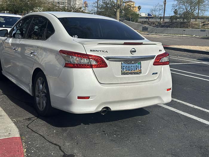 FOXG1RL vanity license plate meaning Foxy Girl