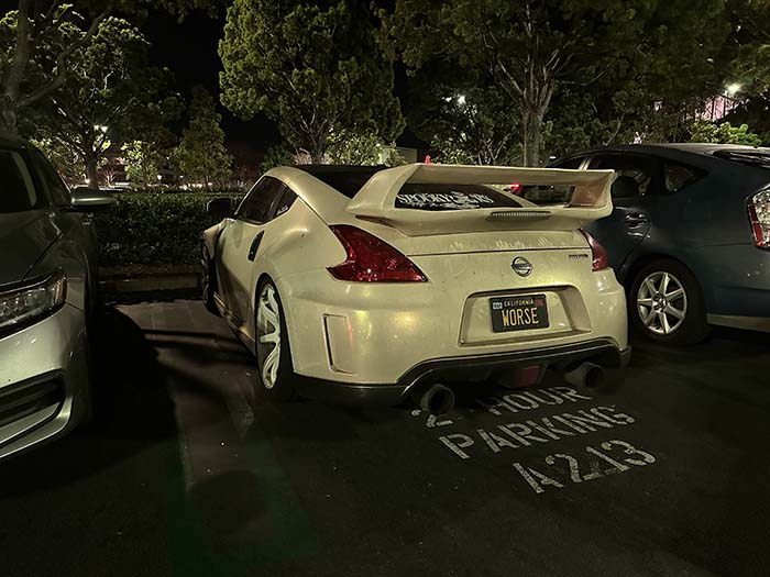 WORSE vanity license plate