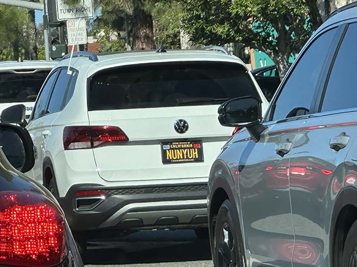 NUNYUH vanity license plate