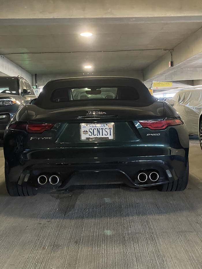 SCNTST vanity license plate