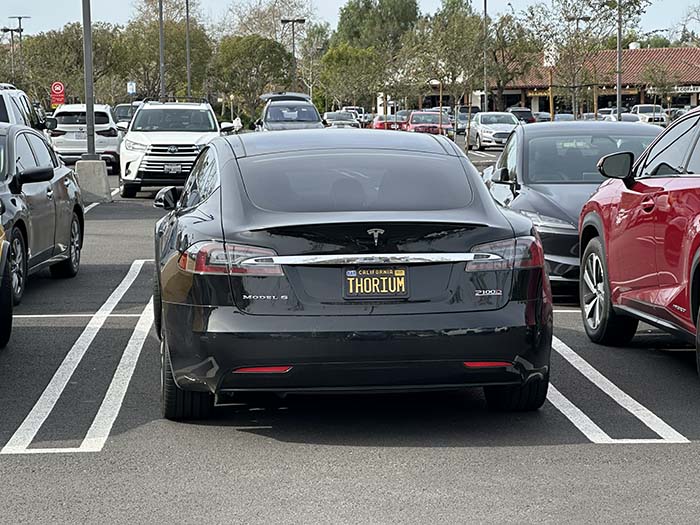 THORIUM vanity license plate meaning Thorium