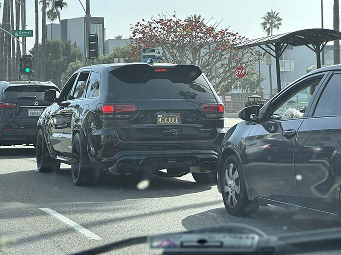 MEXJUCE vanity license plate meaning Mexican Juice