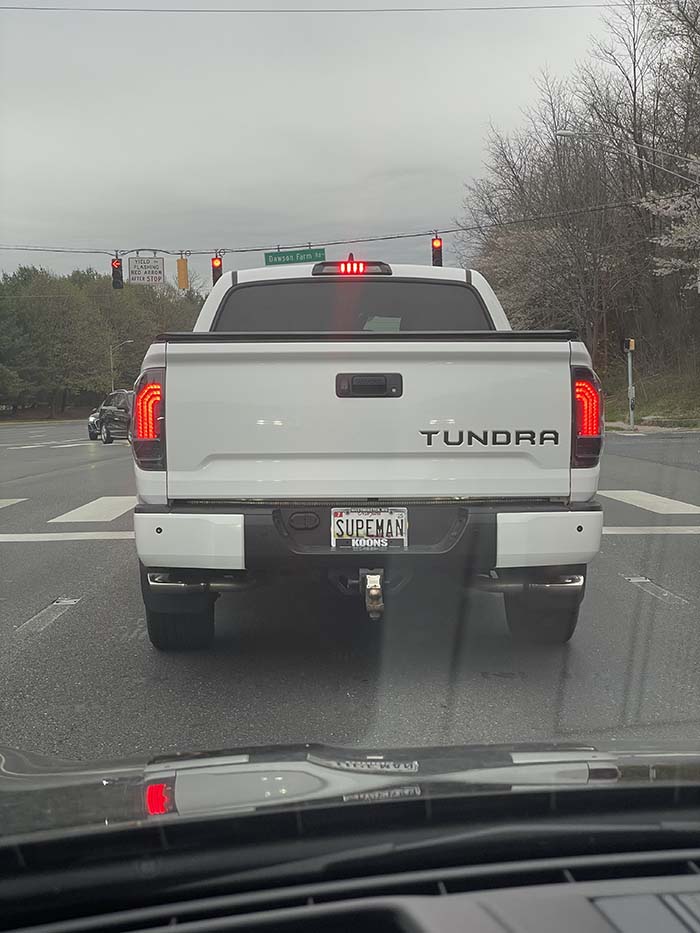 SUPEMAN vanity license plate