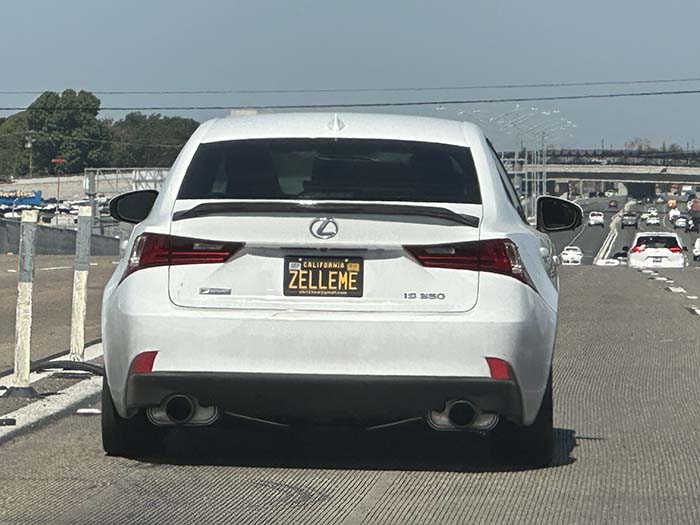 ZELLEME vanity license plate