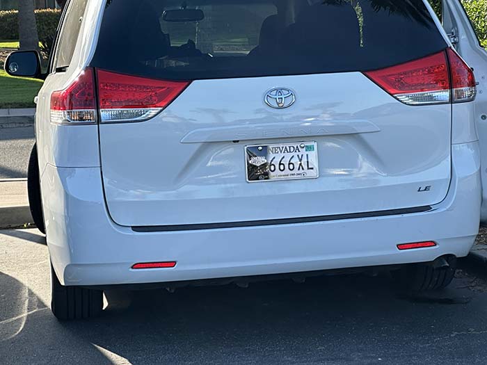 666XL vanity license plate