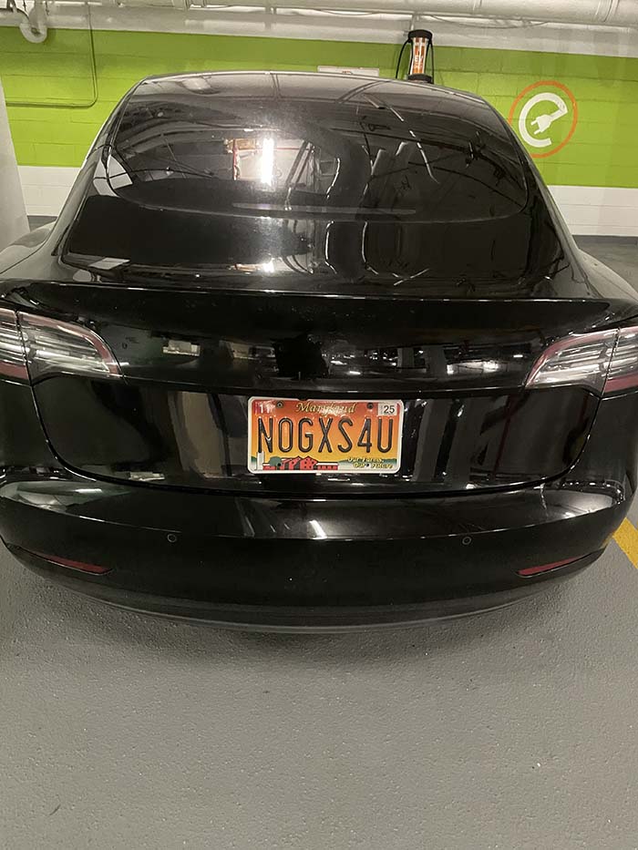 NOGXS4U vanity license plate meaning No Gas For You