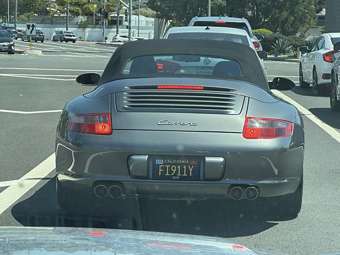 FI911Y vanity license plate meaning Forced Induction (Porsche) 911 Why?