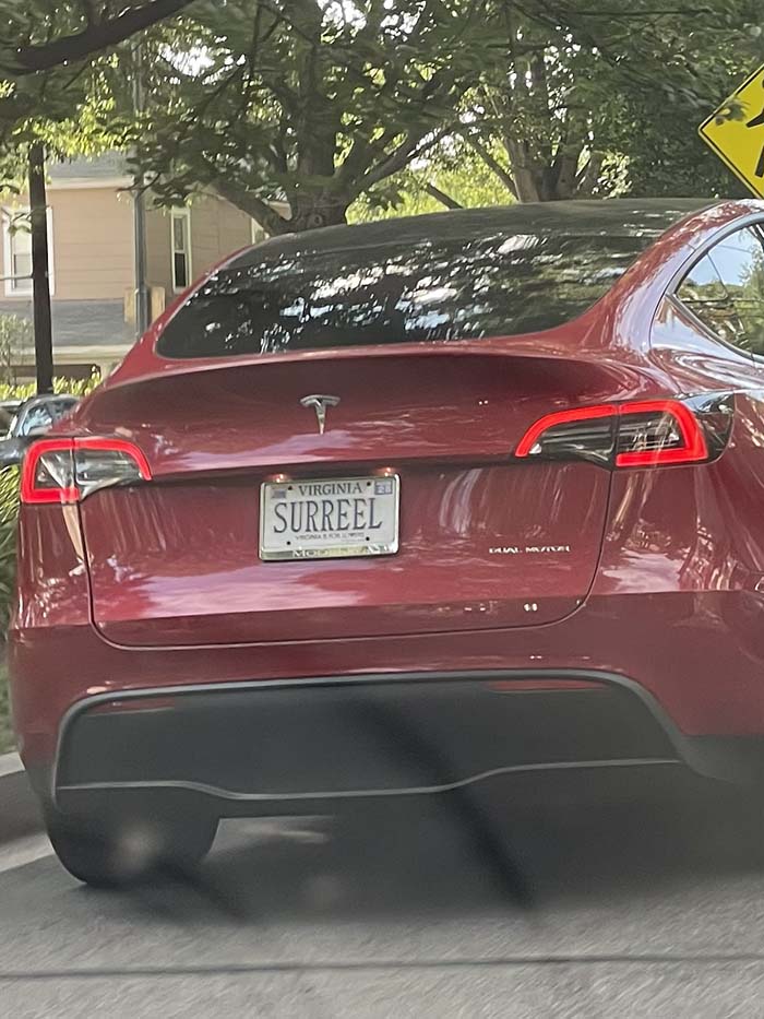 SURREEL vanity license plate meaning Surreal