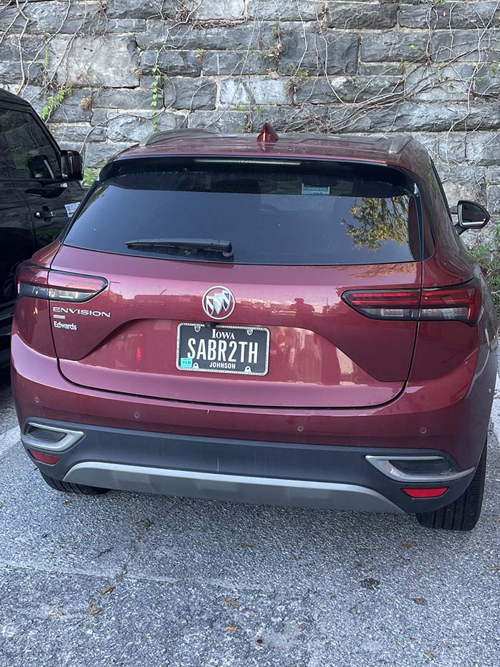 SABR2TH vanity license plate