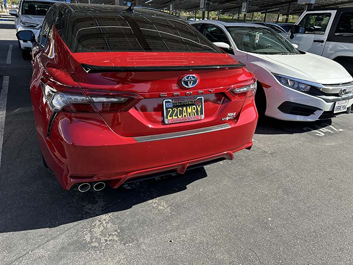 22CAMRY vanity license plate