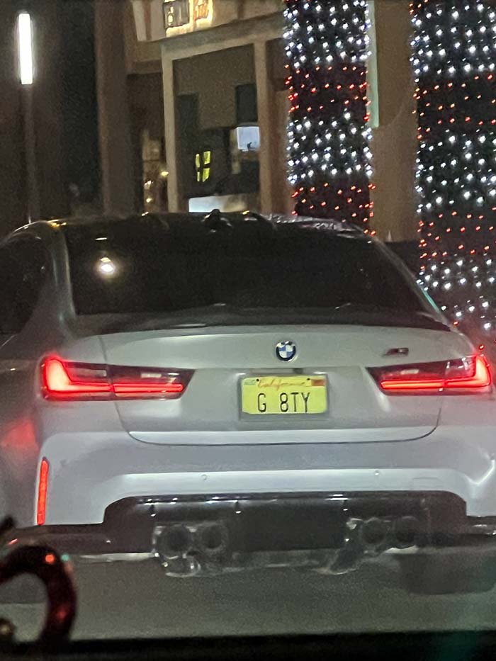 G8TY vanity license plate meaning (BMW M3 chassis code) G80
