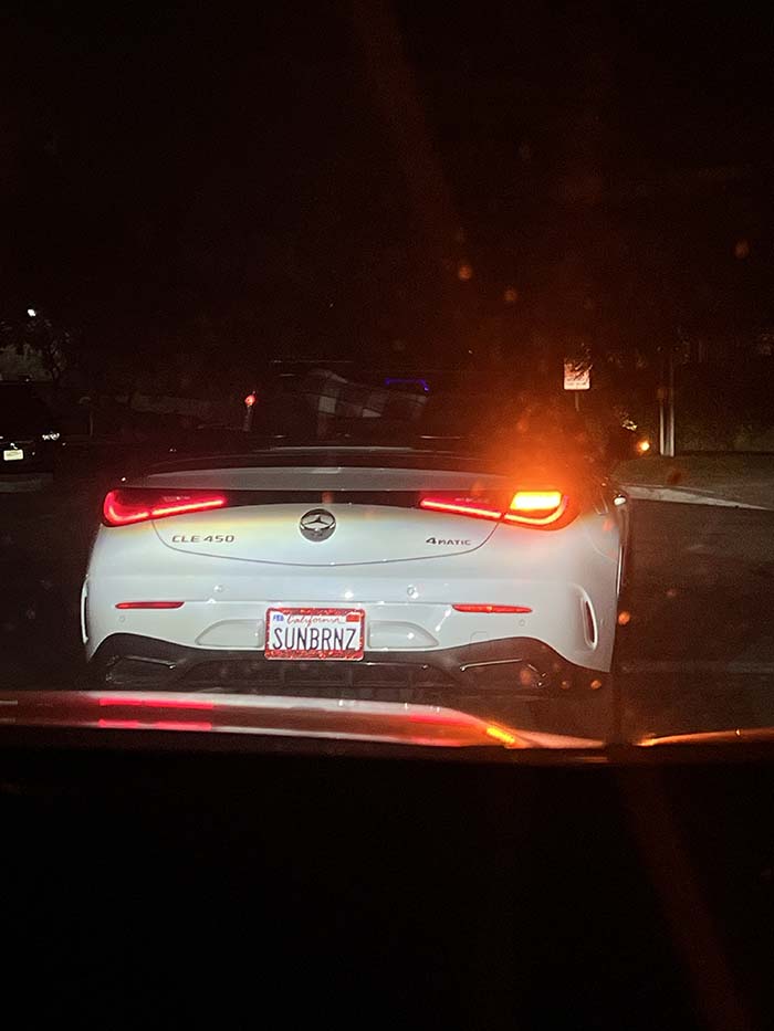 SUNBRNZ vanity license plate meaning Sunburns