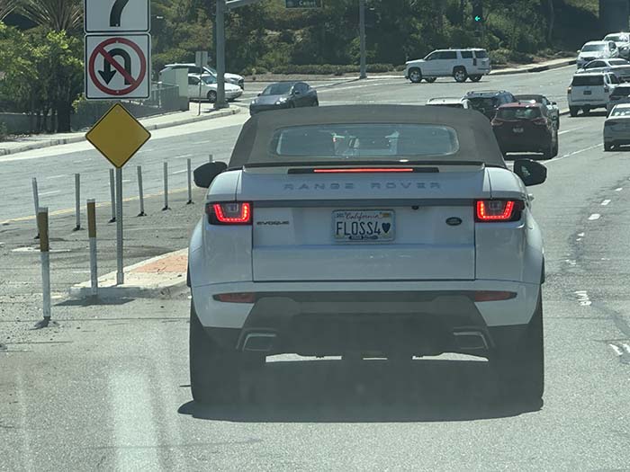 FLOSS4 vanity license plate