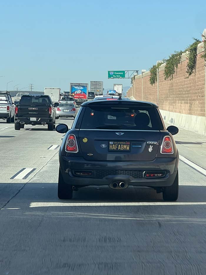 HAFABMW vanity license plate