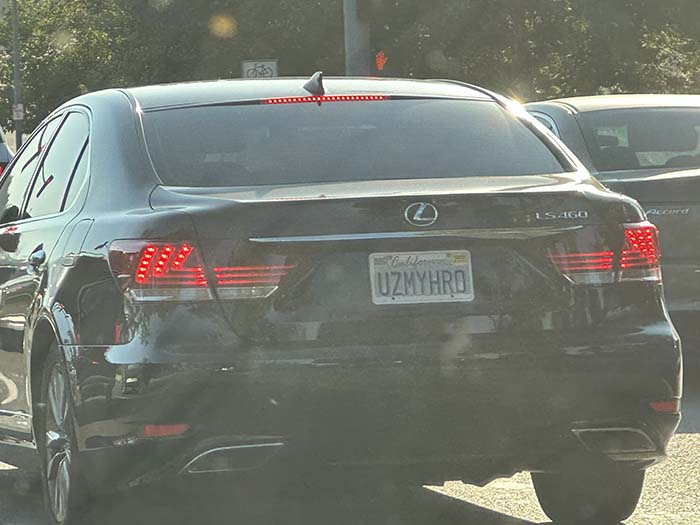 UZMYHRO vanity license plate