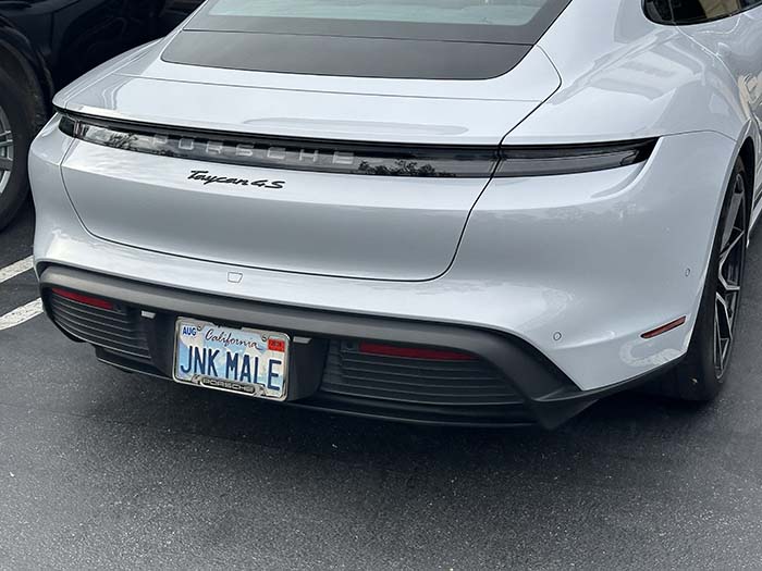 JNKMALE vanity license plate meaning Junk Mail