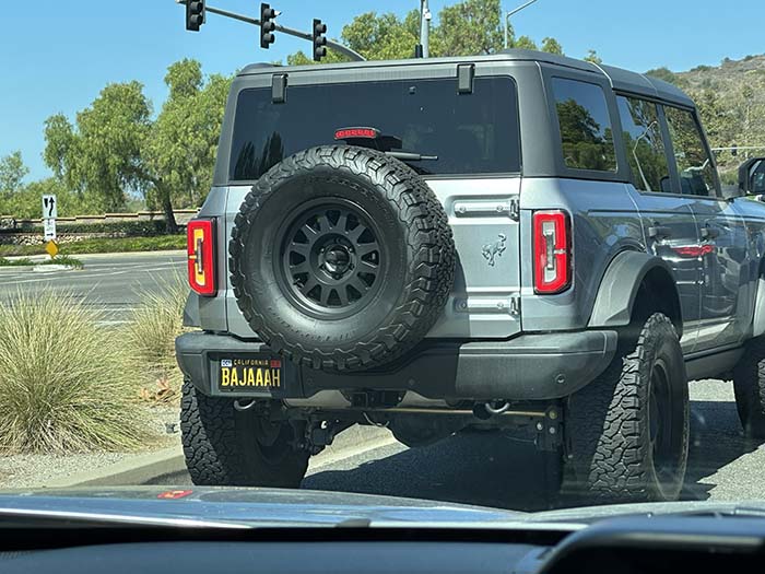 BAJAAAH vanity license plate meaning Baja!